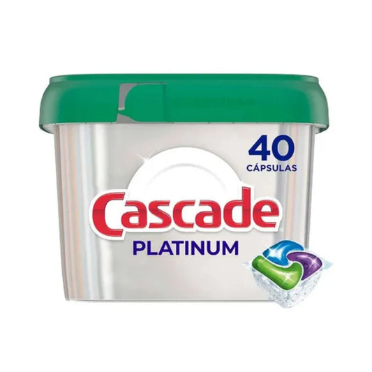 Lavavajilla Capsulas Platinum Pods Cascade 40 Unidades