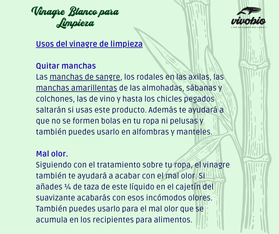 Vinagre Blanco para Limpieza VivoBio 8% Acidez, 1 Litro