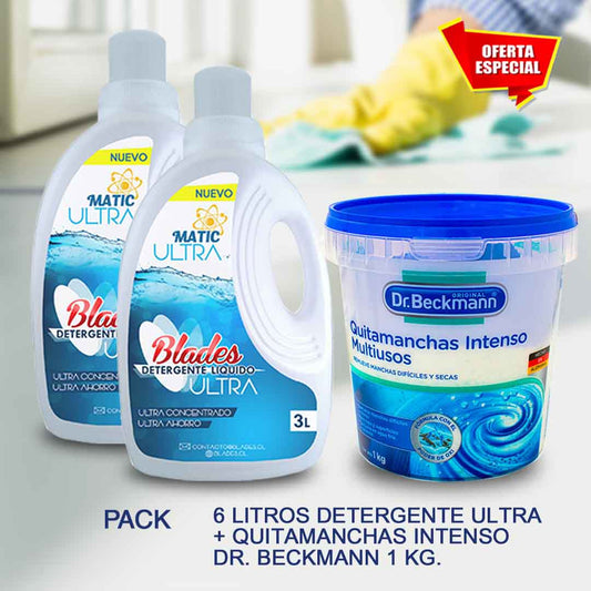 Detergente Ultra 6 Litros  + Quitamanchas Dr. Beckmann 1 kilo