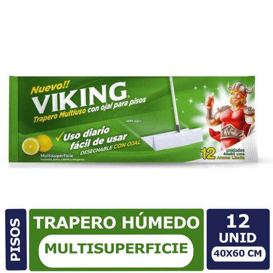 Trapero Húmedo Viking 12 Und. Limon