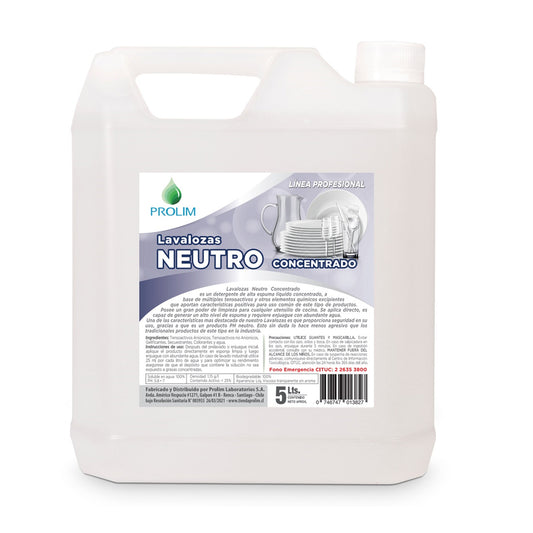 Lavalozas Neutro Concentrado 5 Lts Prolim