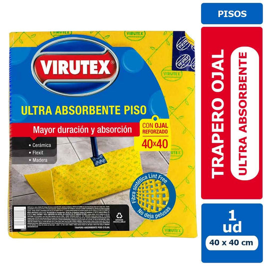Trapero Ultra Absorbente con Ojal 40 x 40 cm Virutex 1 Unid