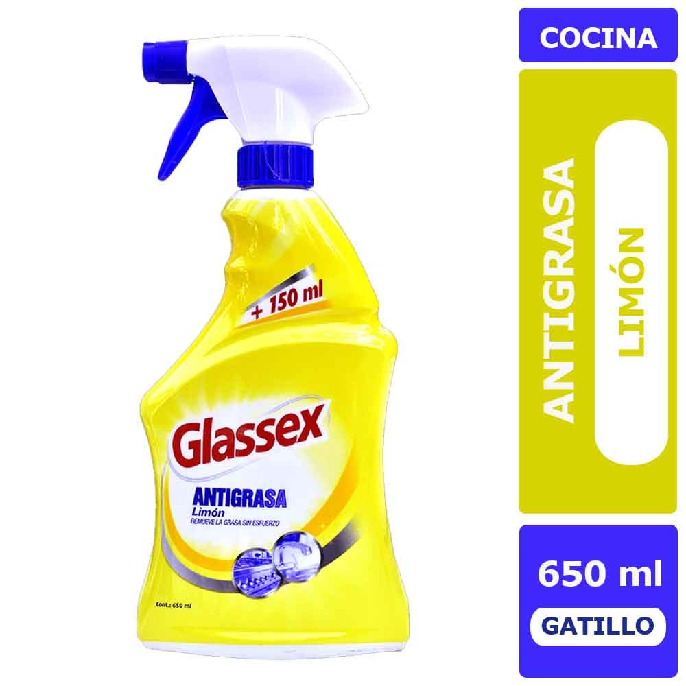Antigrasa Glassex limón 650ml