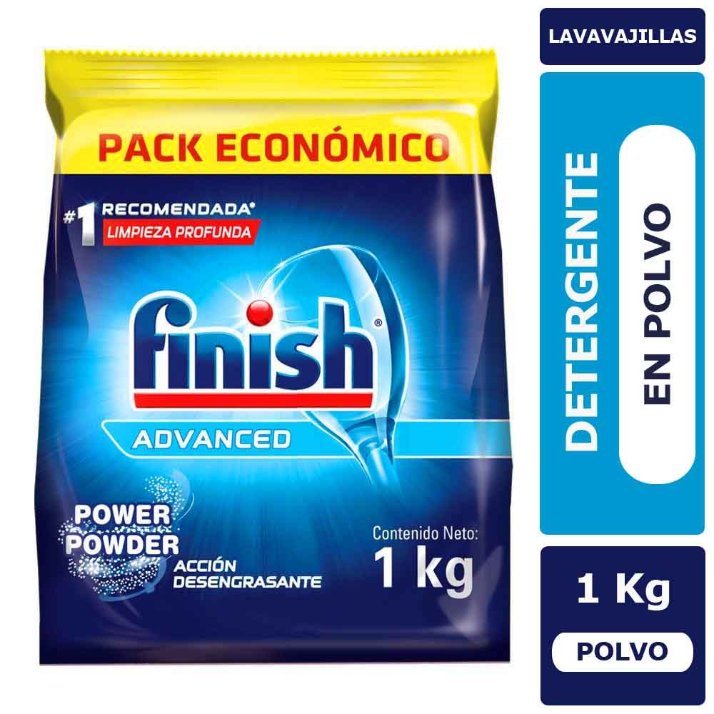 Lavavajilla Finish Detergente en Polvo Pack Económico 1 Kg