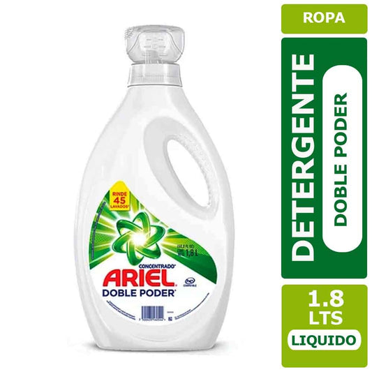Detergente Líquido Ariel Doble Poder 1,8 litros