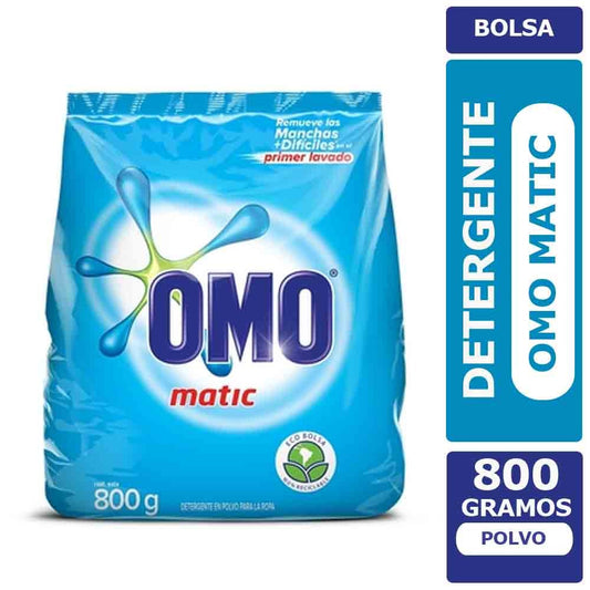 Detergente Polvo Omo Matic Bolsa 800 grs.