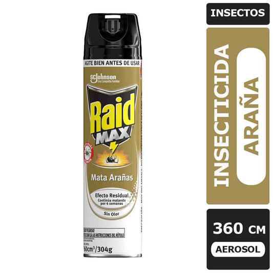 Insecticida Max Mata Arañas  Raid 360 cc