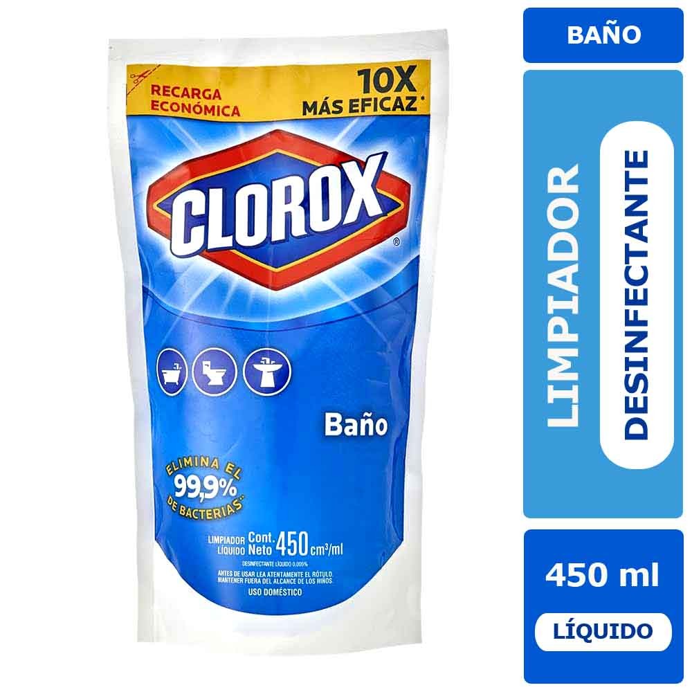 Clorox Limpiador Desinfectante Baño Doypack 450 ml