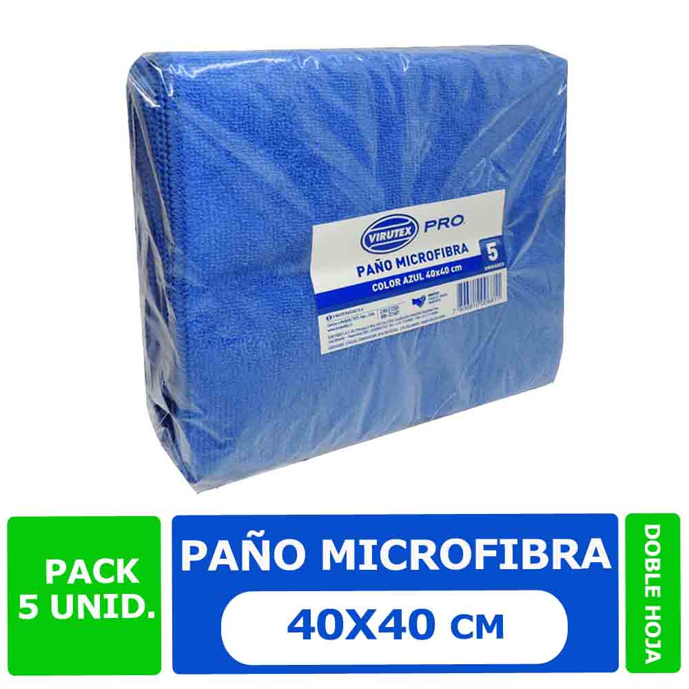 Paño de Microfibra Virutex Pro Pack 5 Unidades