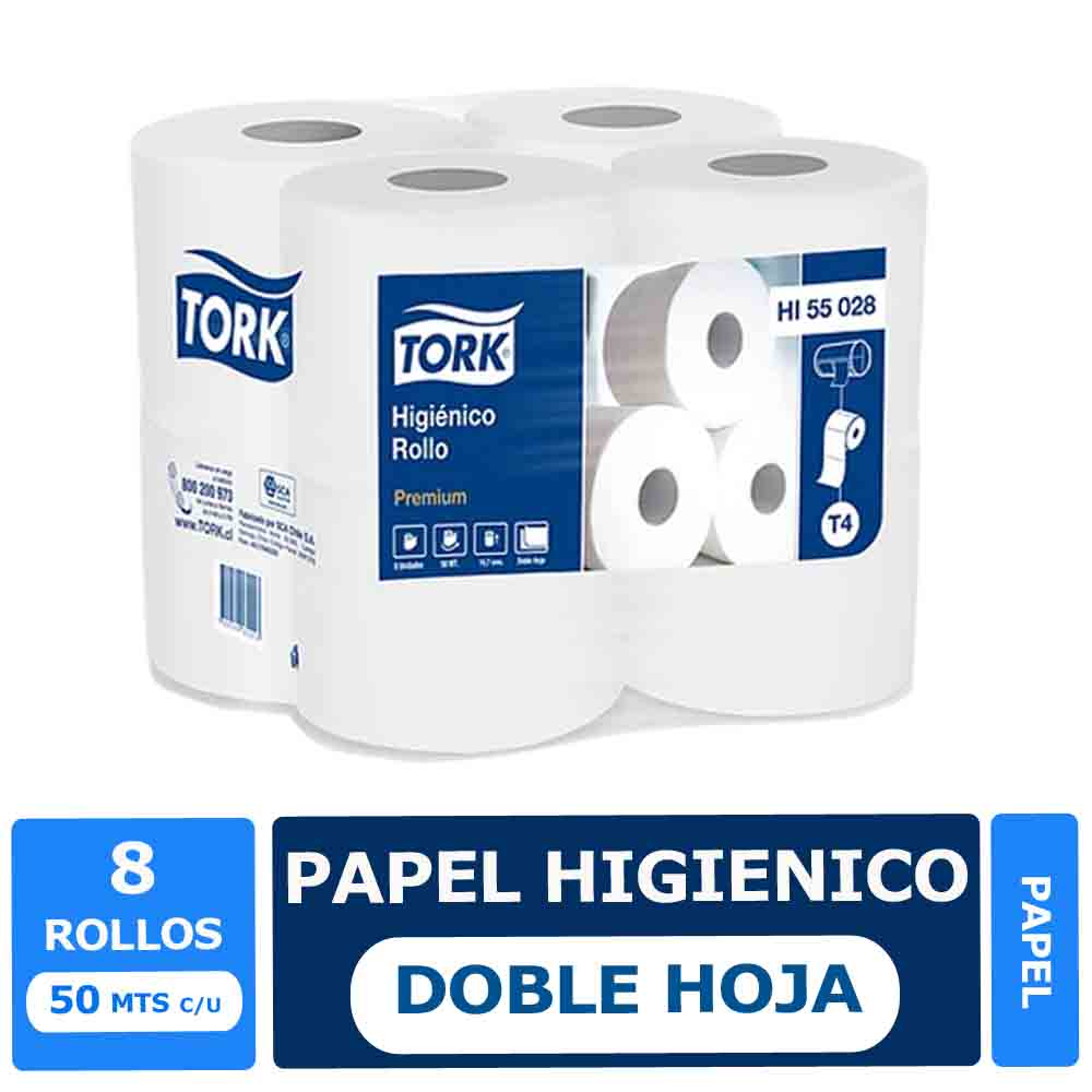 Papel Higiénico Tork 50 Mts. x 8 Rollos – Blades cl