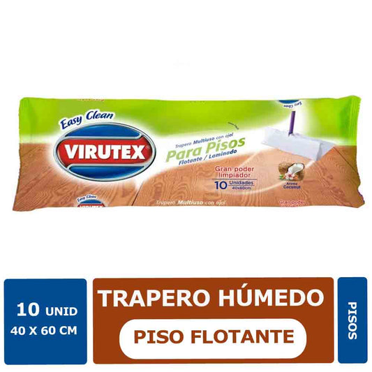 Trapero Húmedo Piso Flotante con Ojal Virutex Coco 10 Unid